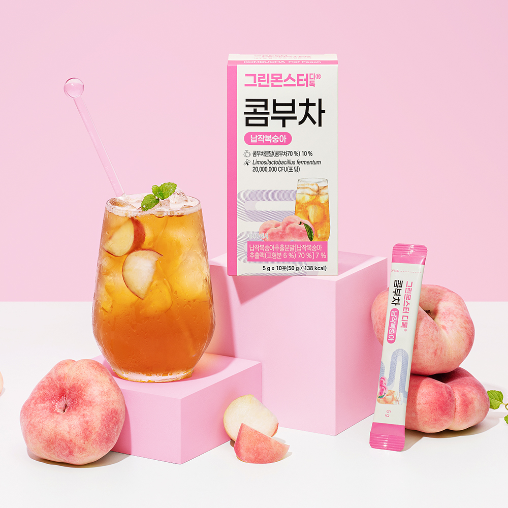 GREEN MONSTER ディートックコムブチャ フラットピーチ10包 | OLIVE