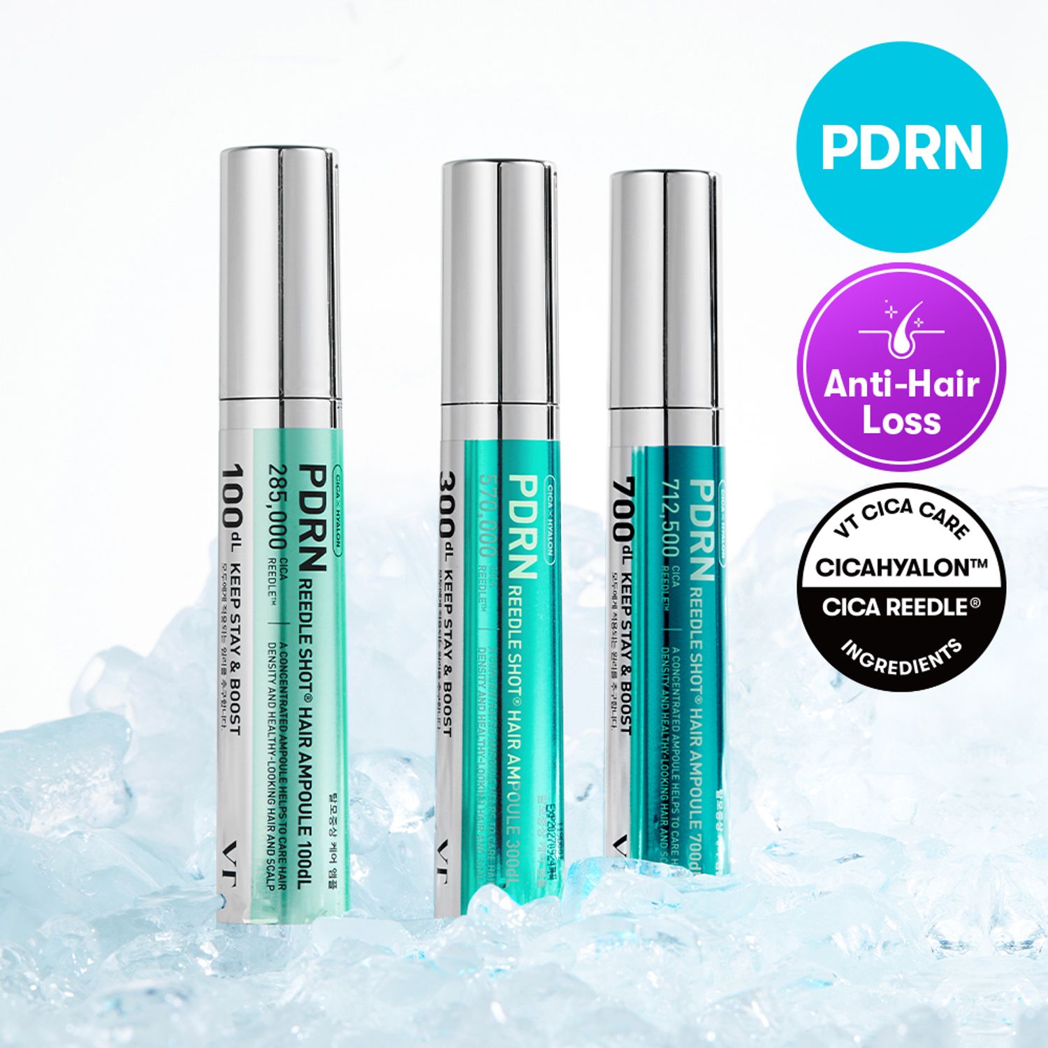 VT PDRN Reedle Shot Hair Ampoule 15ml 1 out of 3 options | OLIVE YOUNG Global