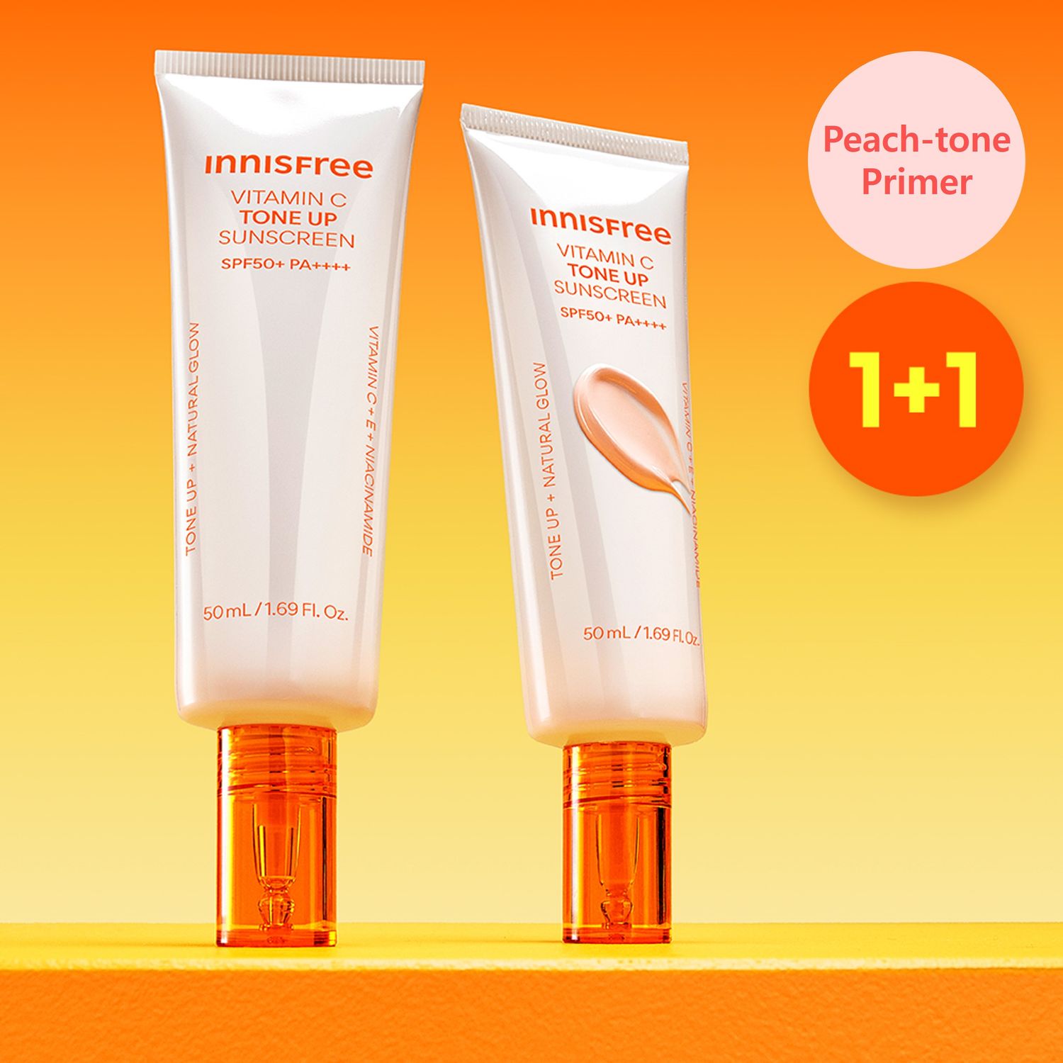 INNISFREE Vitamin C Tone Up Sunscreen 50ml 1+1 Set | OLIVE YOUNG Global