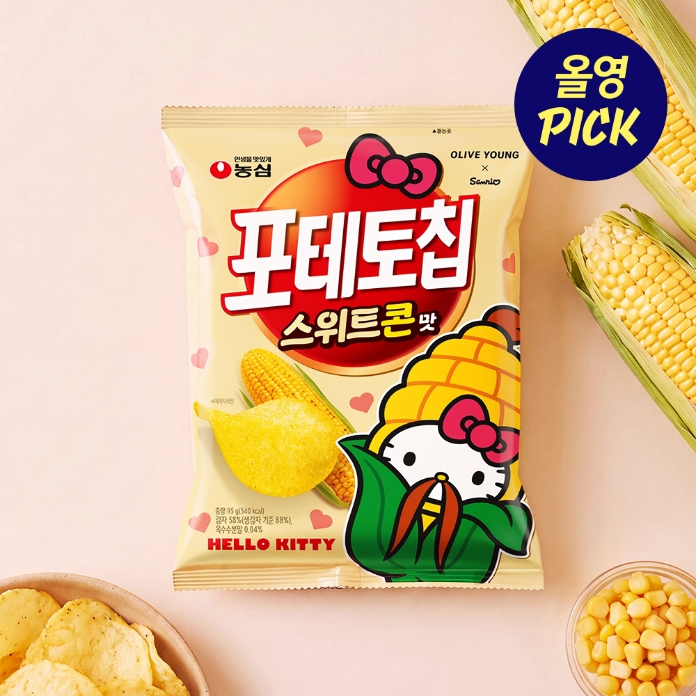Sanrio EDITION] Nongshim HELLO KITTY Potato Chip Sweet Corn 95g