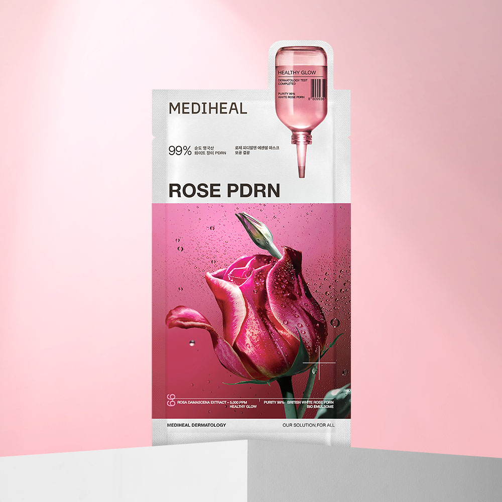 MEDIHEAL Rose PDRN Essential Mask Sheet For Healthy Glow 1ea