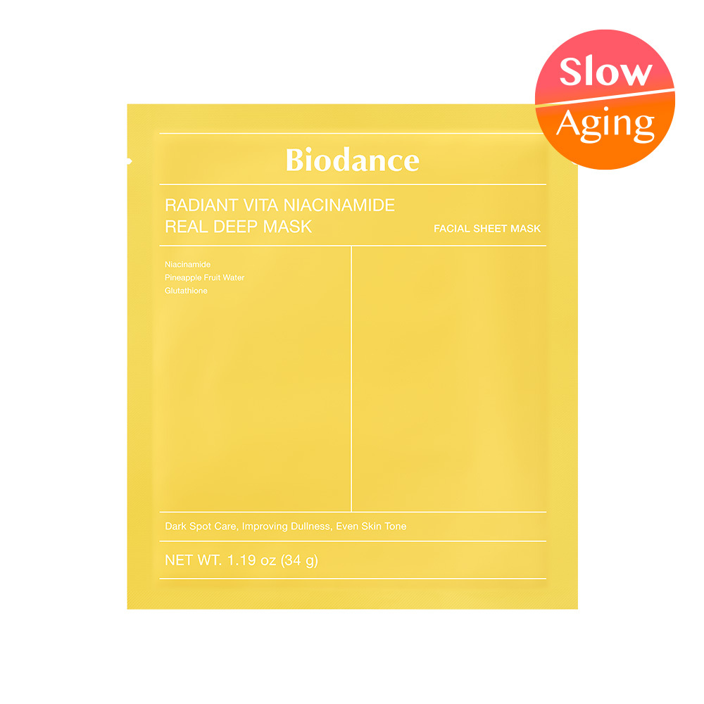 biodance Radiant Vita-Mask Sheet Mask 黄色 BIODANCE レディエントビタナイアシンアミドリアルディープシート
