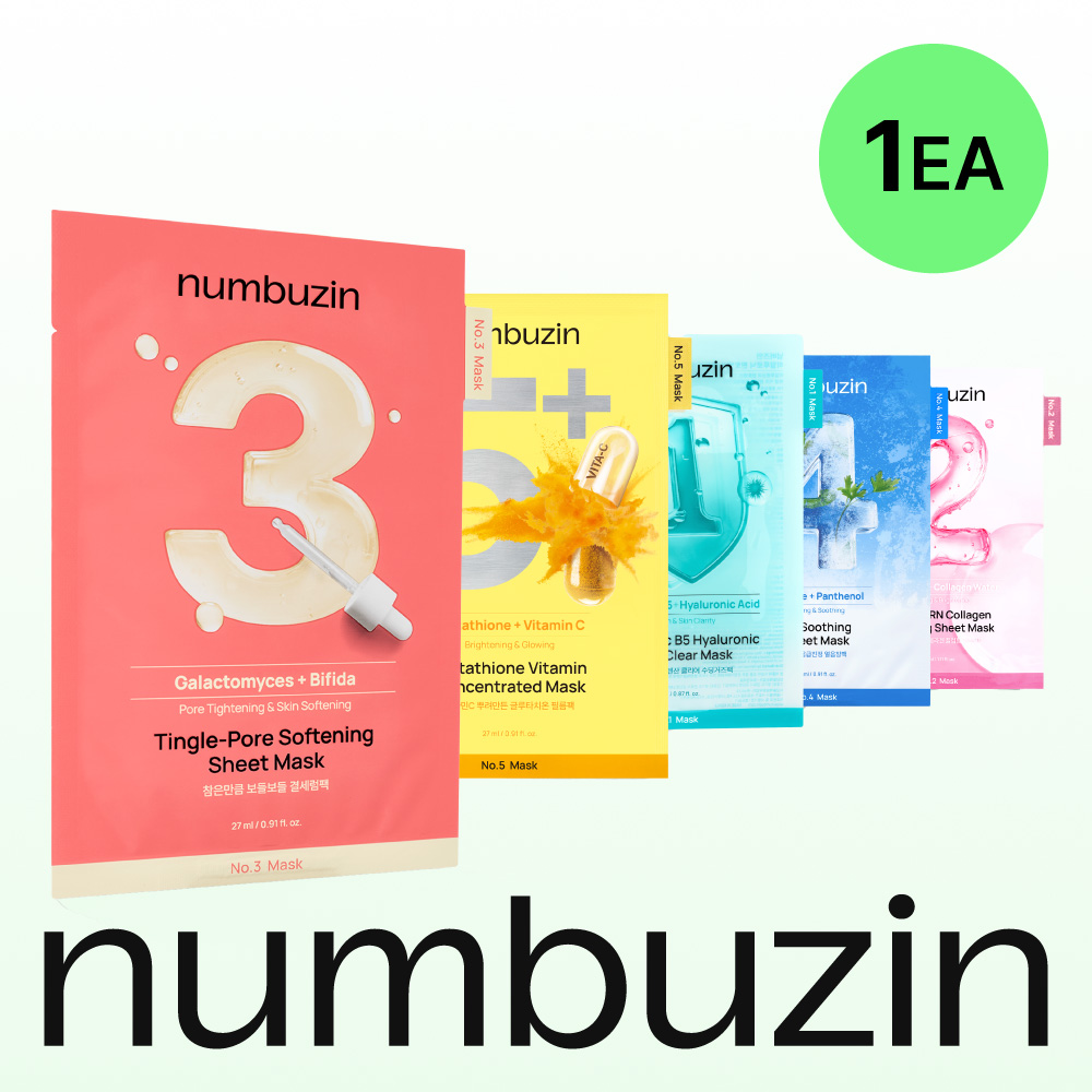 numbuzin No.1–5 Sheet Mask (1 Sheets) [Choose 1]