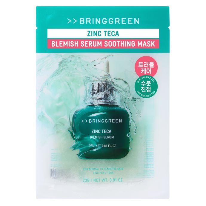 BRING GREEN Zinc Teca Trouble Serum Soothing Mask Sheet 1ea