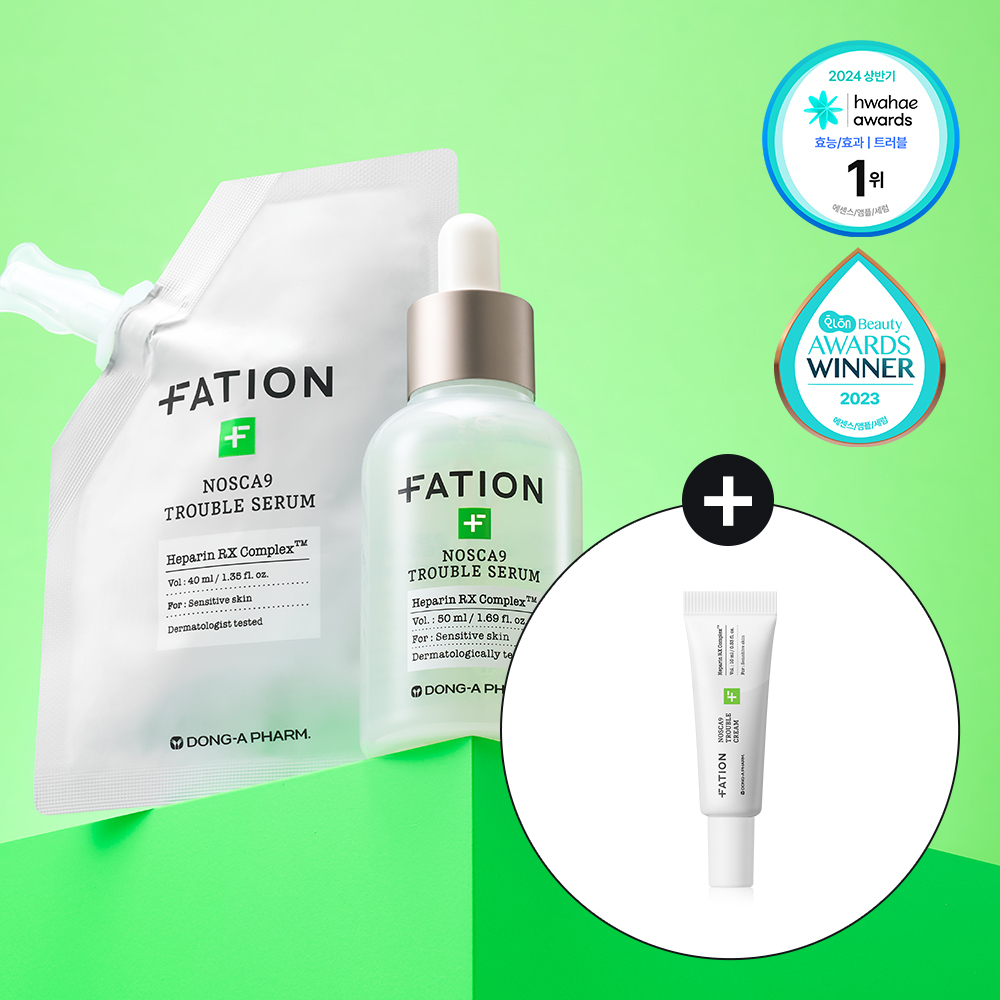 FATION Nosca9 Trouble Serum 50ml Large Set (+Refill 40ml+