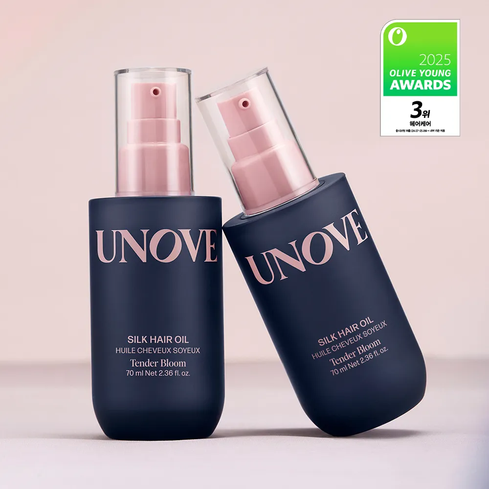 UNOVE Silk Hair Oil Essence 70ml Double Pack (5 Options) | OLIVE
