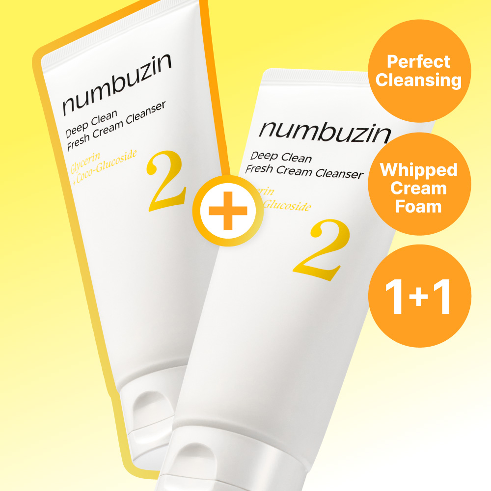 numbuzin No. 2 Deep Clean Fresh Cream Cleanser Double Set (120mL+