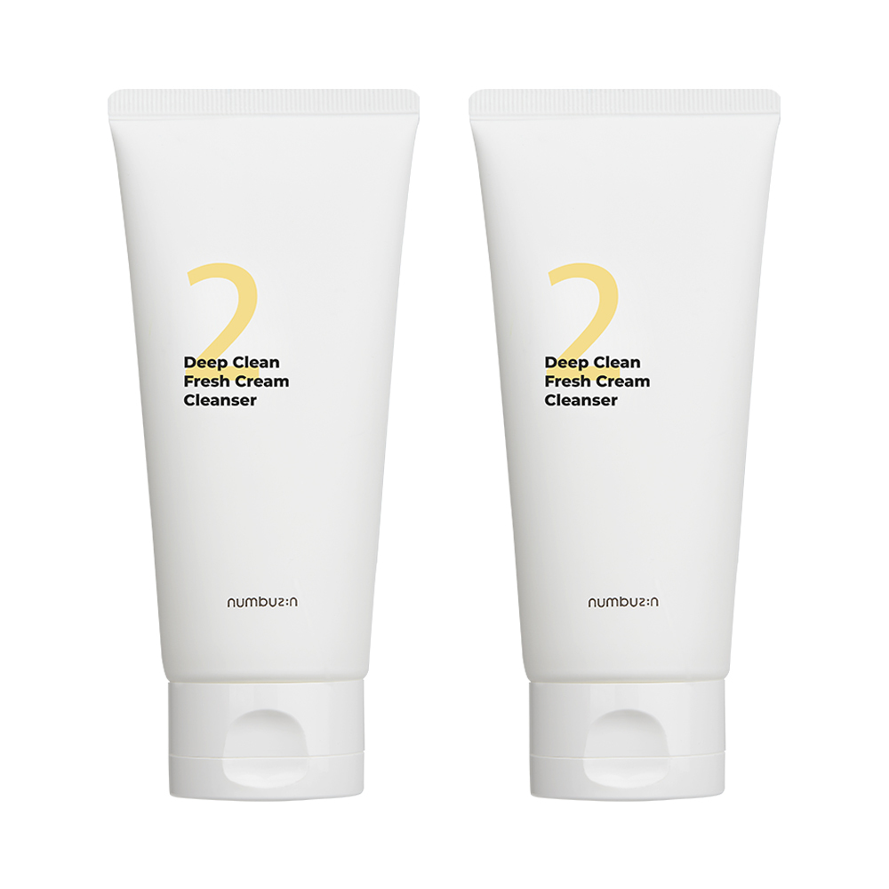 numbuzin No. 2 Deep Clean Fresh Cream Cleanser Double Set (120mL+