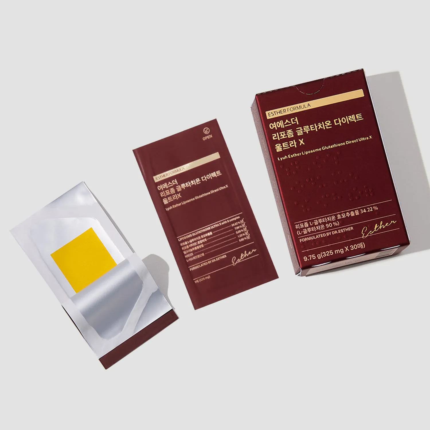 lyuh esther glutathione direct ultra x Liposome 9X 11.1g (370mgX30EA) SUNSHINEMALL KOREA BEAUTY Halal) Liposome Glutathione Direct Ultra