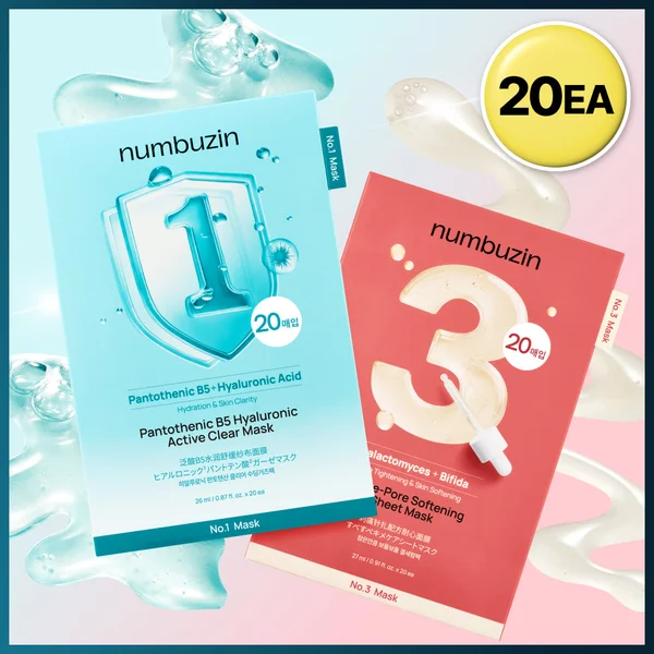 numbuzin No.3 OR No.5 Sheet Mask (20 Sheets) [Choose 1]