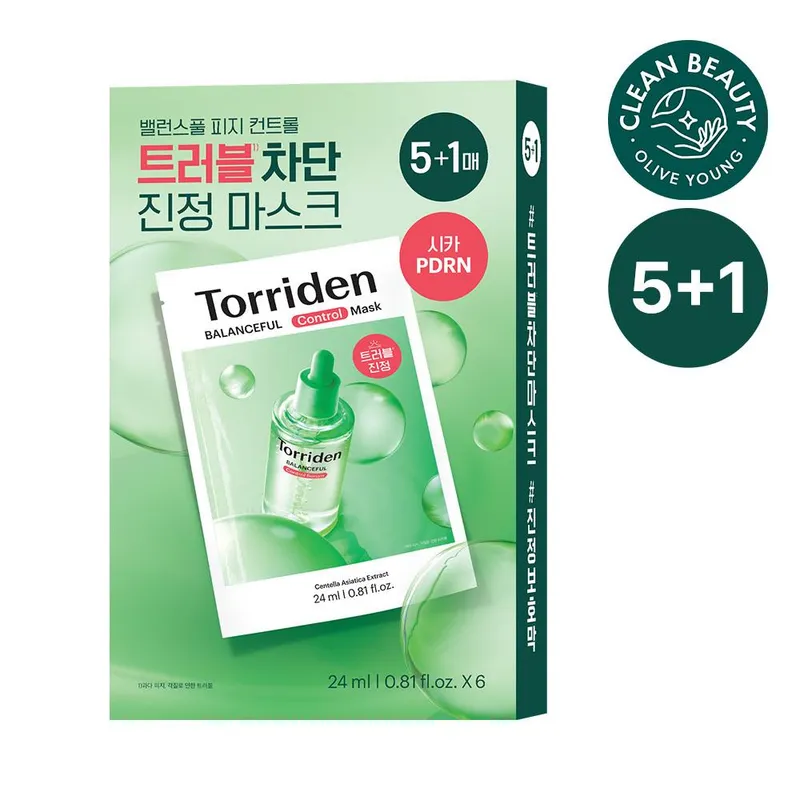 Torriden Balanceful Cica Control Mask Sheet 5ea Set (+1ea)