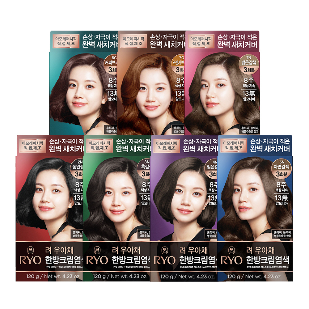 Ryo Bright Color Hairdye Cream 120g #5N Natural Brown