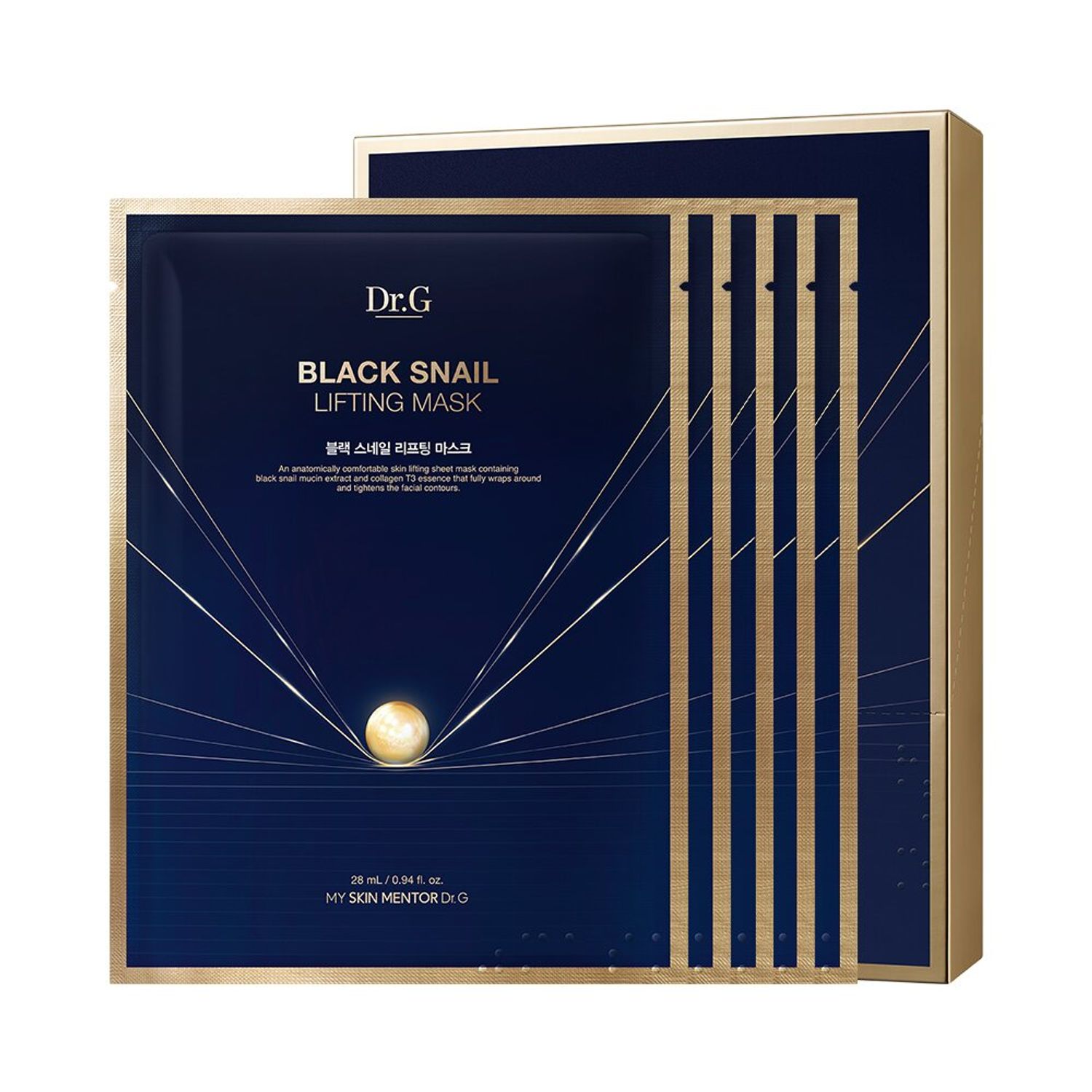 Dr.G Black Snail Lifting Mask Sheet 28mL 5P | OLIVE YOUNG Global