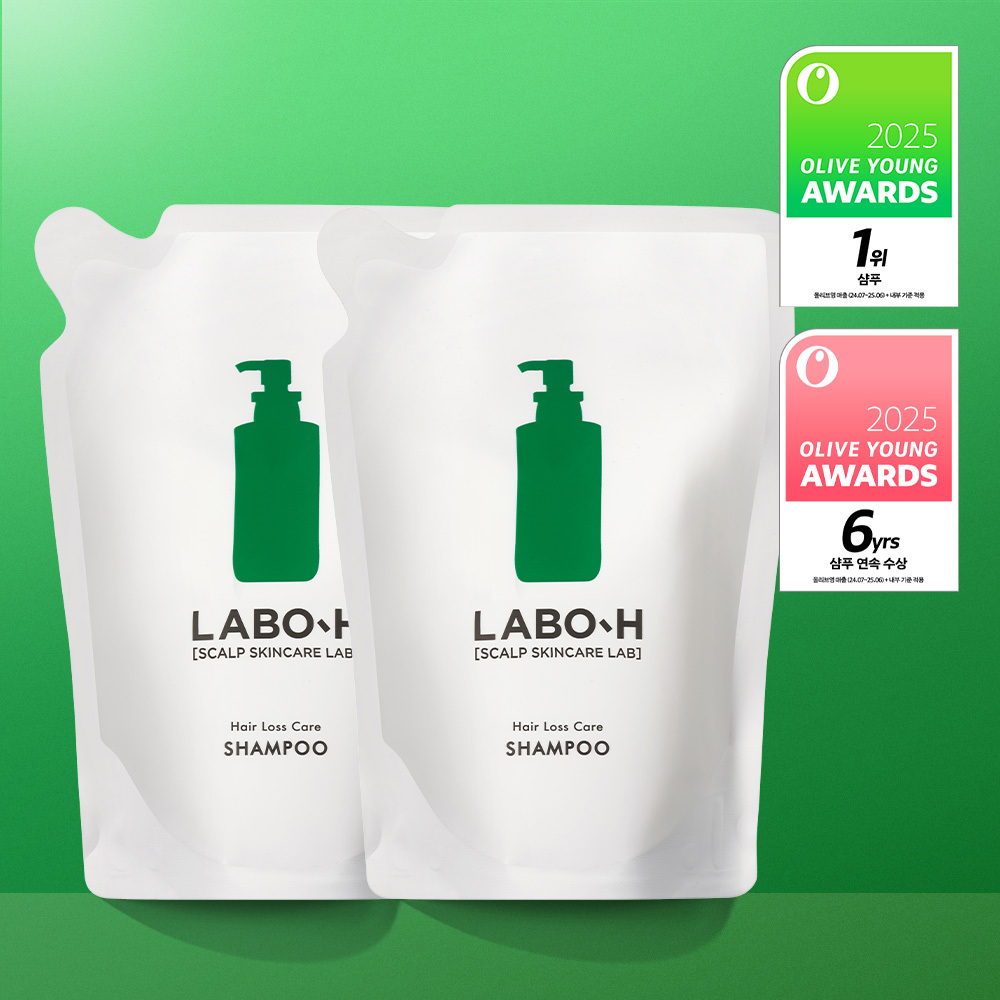 LABO-H Scalp Strengthening Shampoo Refill 333mL*2 | OLIVE YOUNG Global
