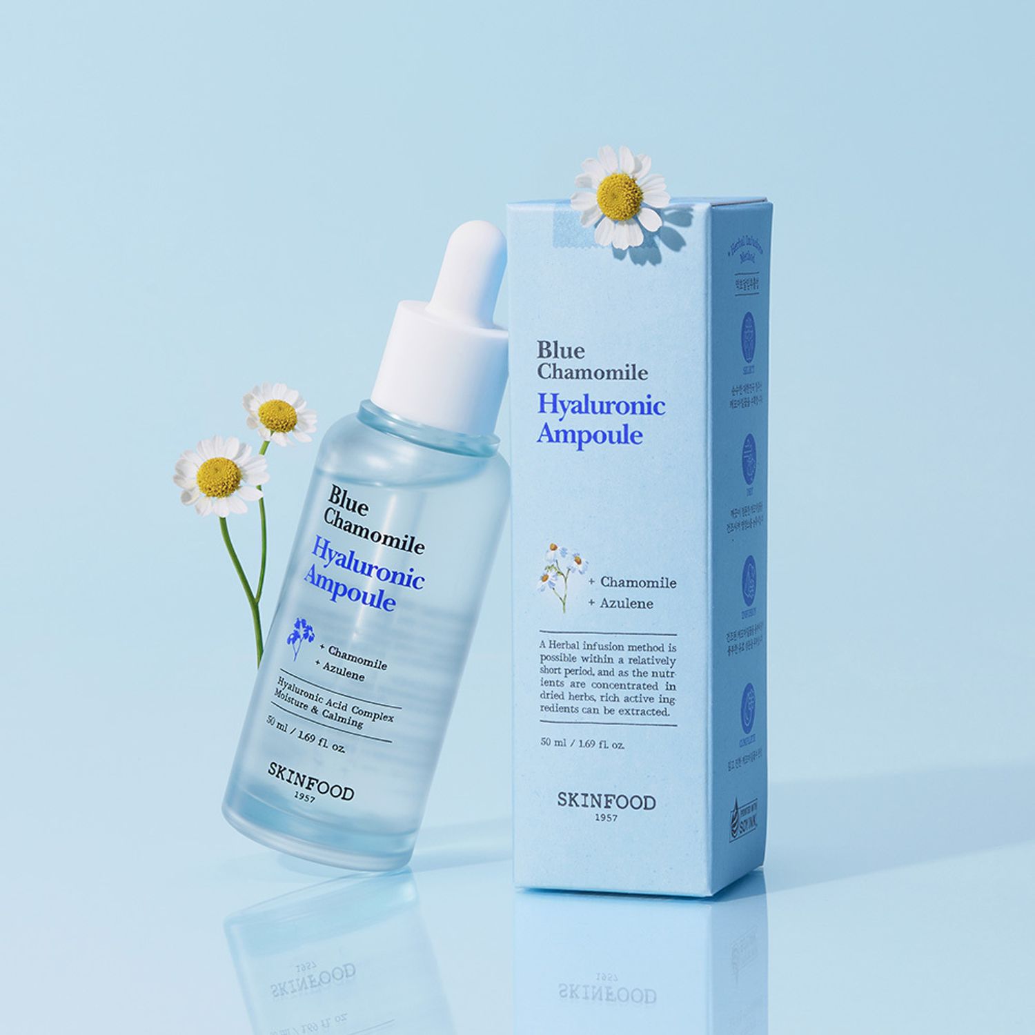 SKINFOOD Blue Chamomile Hyaluronic Ampoule 50ml | OLIVE YOUNG Global