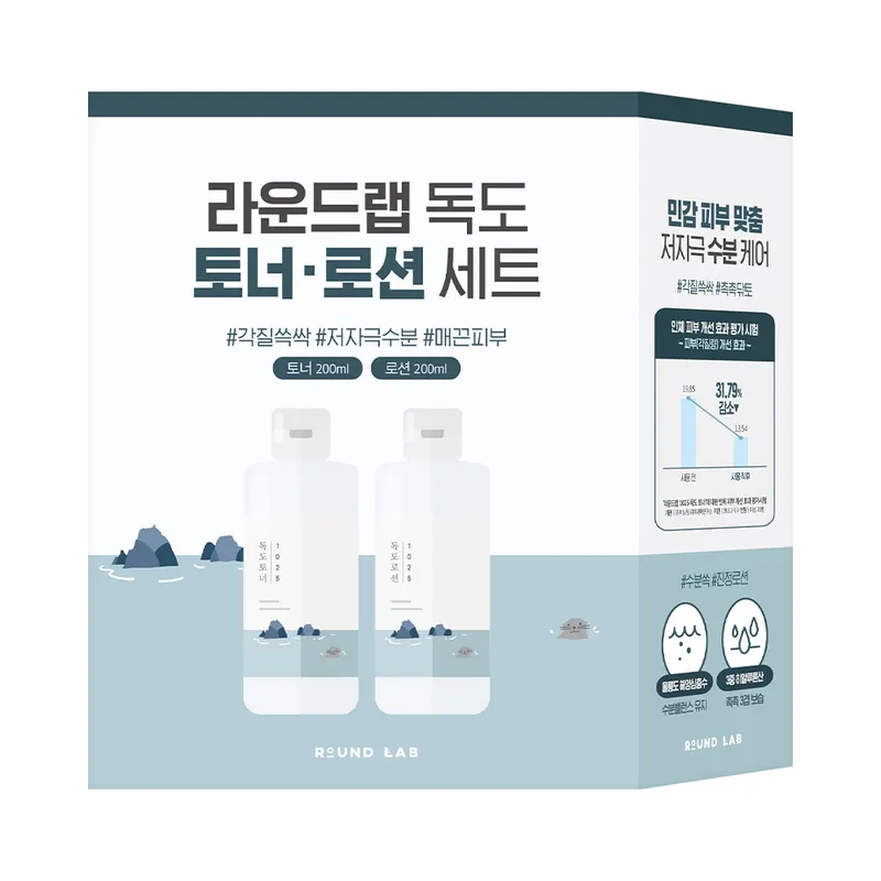 ROUND LAB 1025 Dokdo Toner + Lotion 200mL Special Set