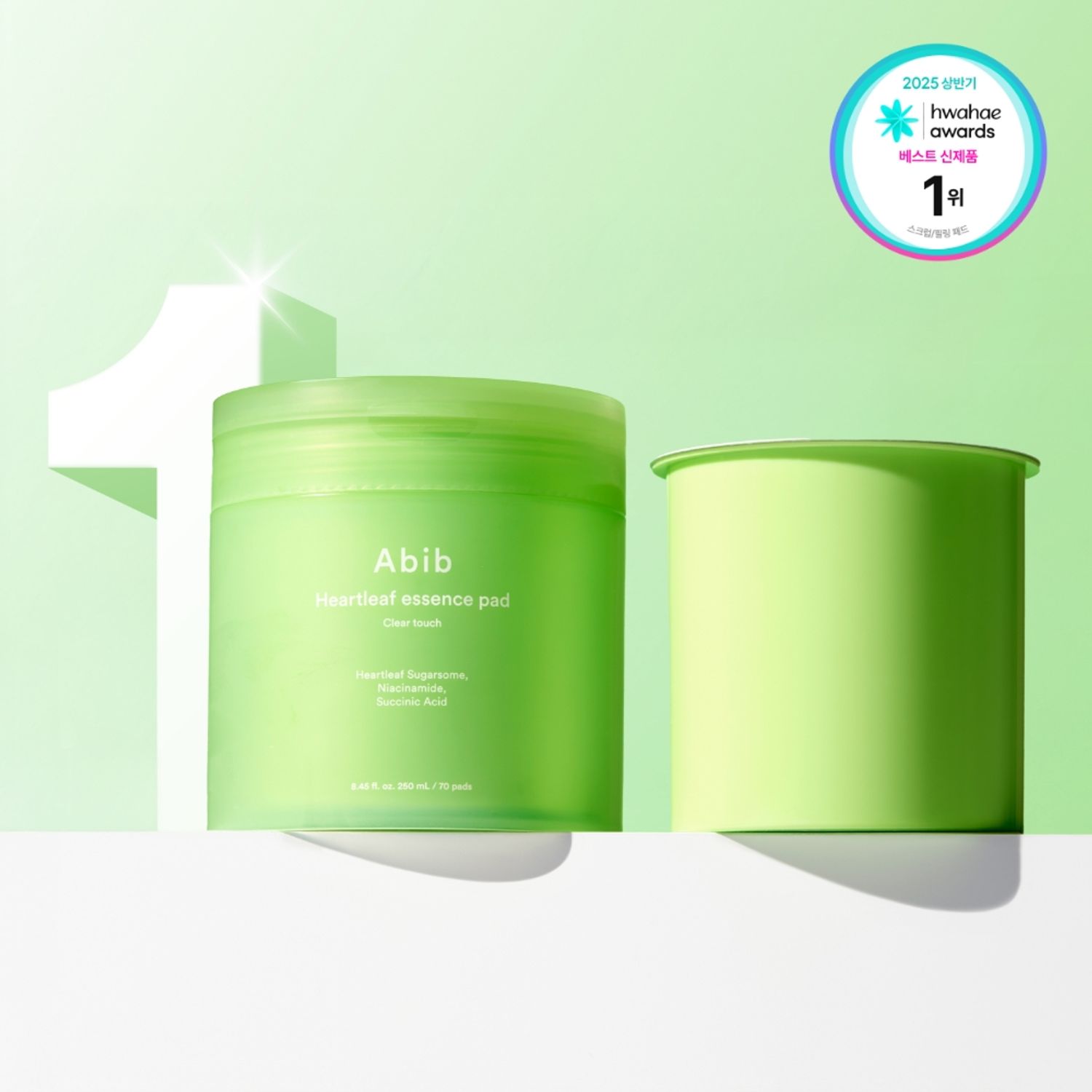 Abib Heartleaf Essence Pad Clear Touch 70P Refill Set | OLIVE YOUNG Global