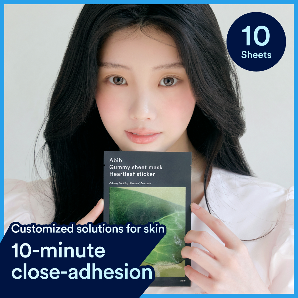 Abib Gummy Sheet Mask Sticker (10 sheet) – Heartleaf / Sedum