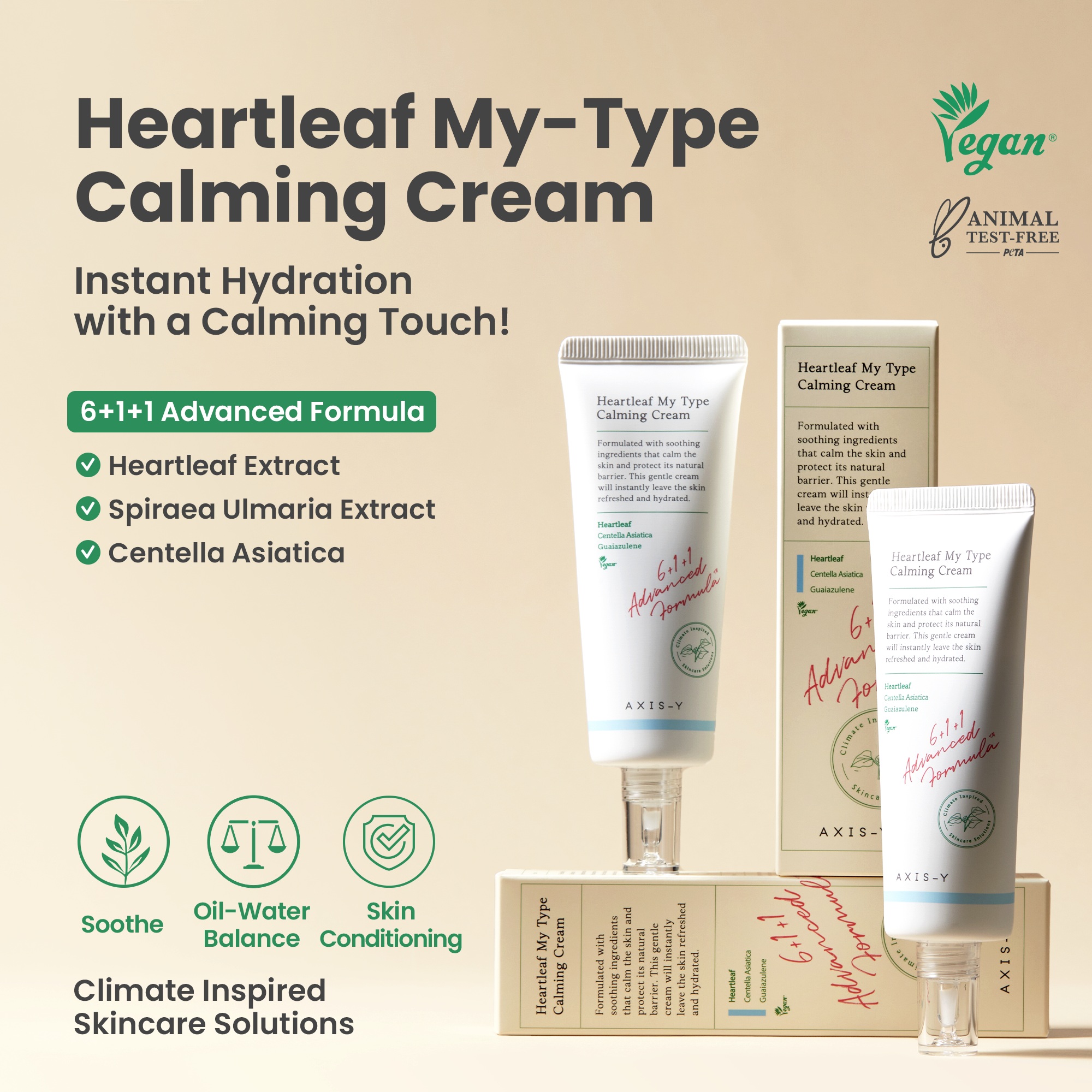 フェイスクリーム Y AXIS-Y Heartleaf My-Type Calming Cream 60mL | OLIVE YOUNG Global