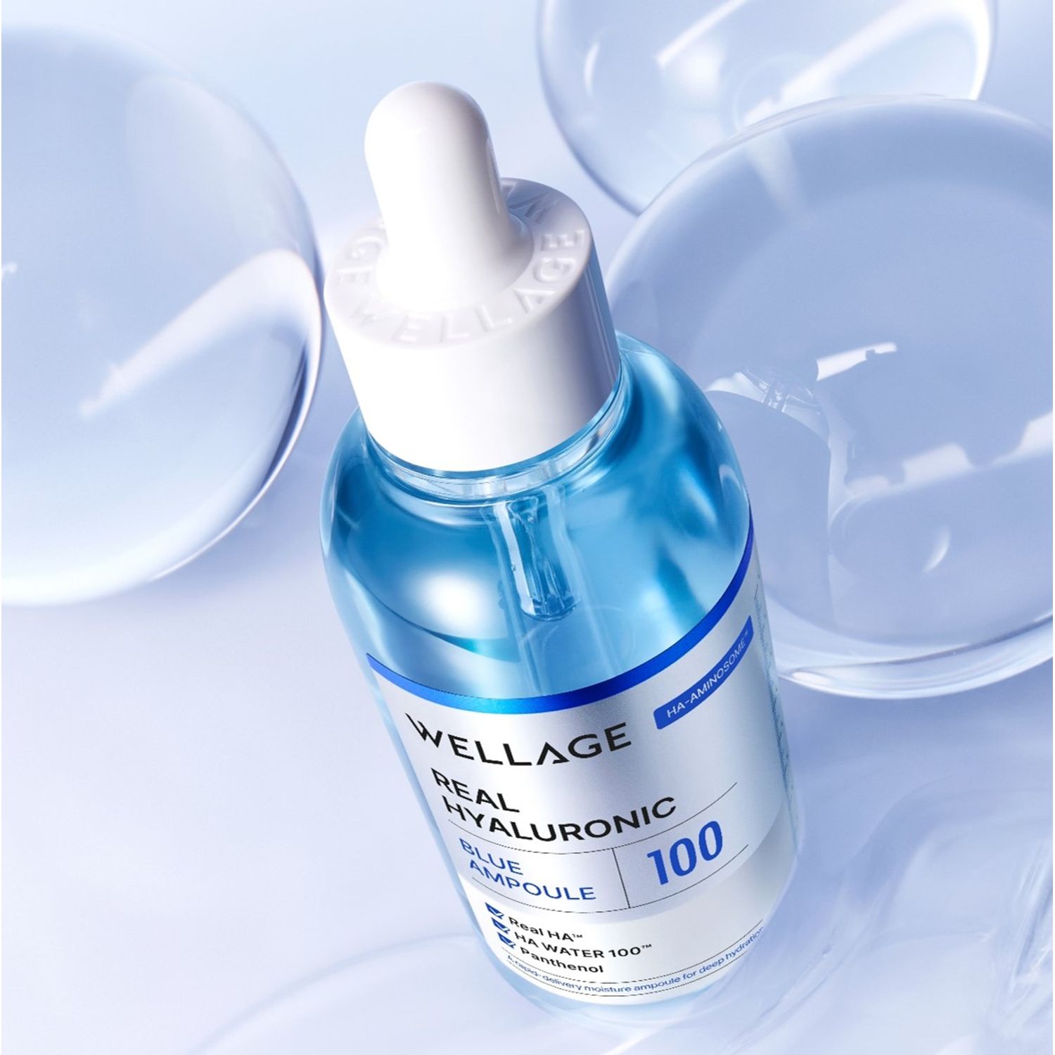 WELLAGE Real Hyaluronic Blue 100 Ampoule 100ml Set (+One Day Kit 