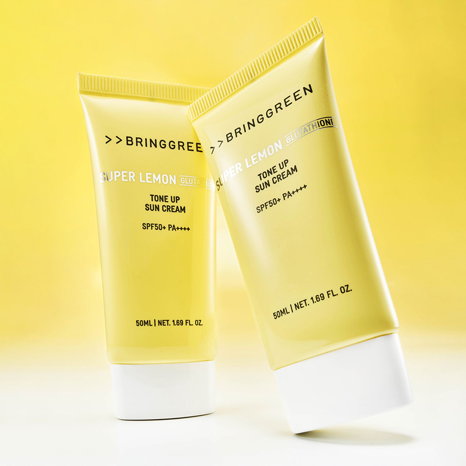 BRINGGREEN Super Lemon Glutathione Tone Up Sun Cream 50ml 1+1 Set 