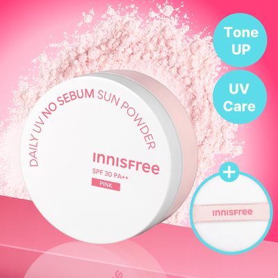 INNISFREE Daily UV No Sebum Sun Powder 4g Set (+Puff 1ea)