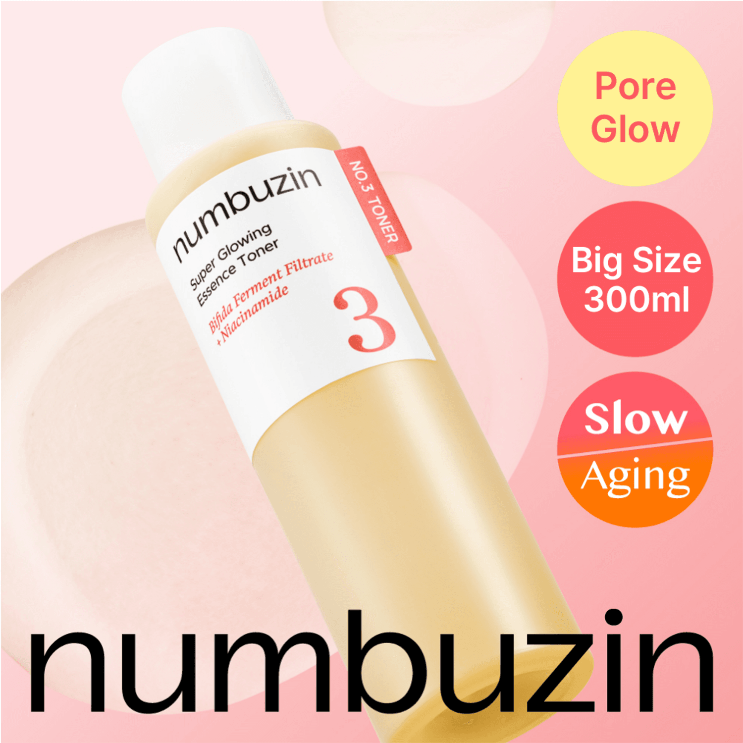 numbuzin No. 3 Super Glowing Essence Toner 300mL Jumbo Size Package | OLIVE YOUNG Global