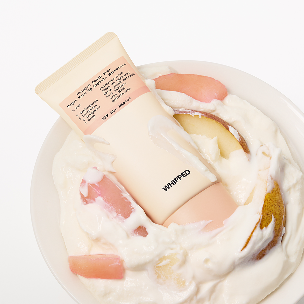 Whipped Peach Pear Vegan Tone Up Capsule Sunscreen 50ml | OLIVE