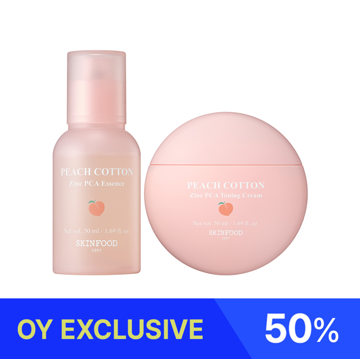 Peach Matte Duo Set (Peach Cotton Zinc PCA Essence + Peach Cotton Zinc PCA Toning Cream)