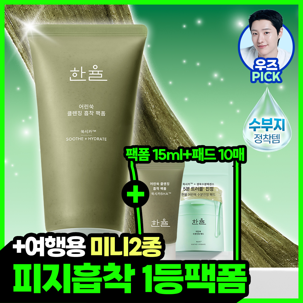 HANYUL Pure Artemisia Cleansing Pack Foam 120ml Set (2 Options