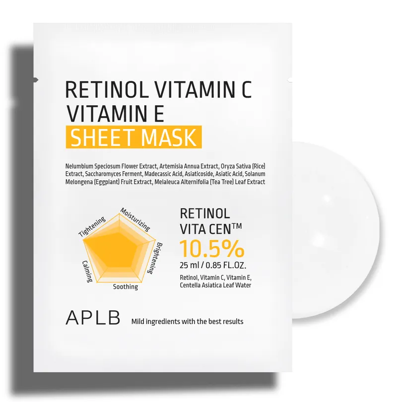 Retinol Vitamin C Vitamin E Sheet Mask