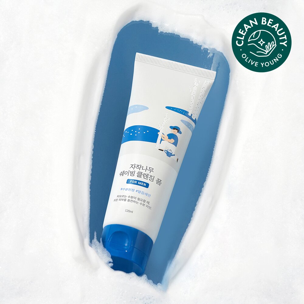 ESTHETWIN クレンジングフォーム & ウォーミングムース 500ml ROUND LAB FOR MEN BIRCH JUICE SHAVING CLEANSING FOAM 120ML