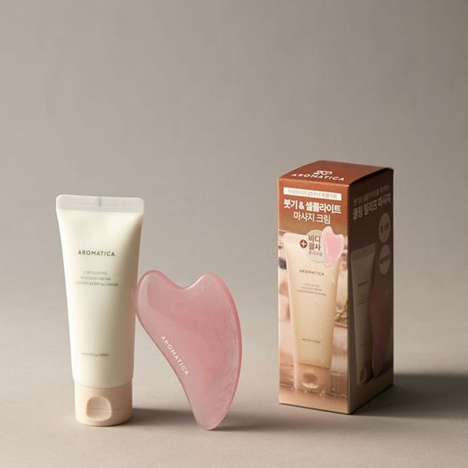 AROMATICA Circulating Massage Cream 100ml Set (+Guasha) | OLIVE YOUNG Global