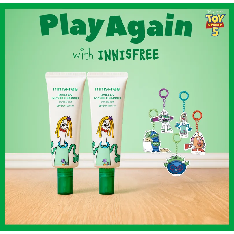 INNISFREE 이니스프리 데일리 유브이 수분 장벽 선세럼 50ml 더블 기획 (+키링) (토이스토리 콜라보) (2605)