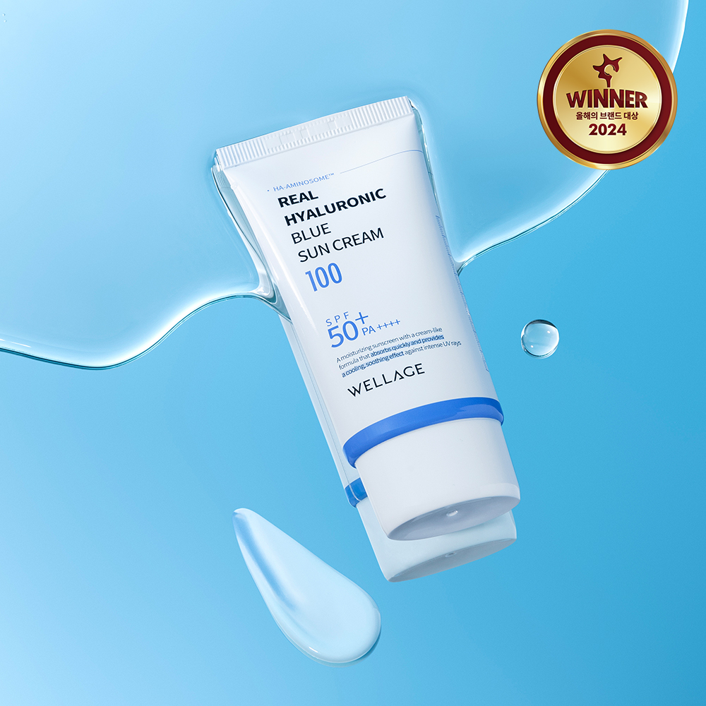 WELLAGE Real Hyaluronic Blue Sun Cream 50ml | OLIVE YOUNG Global