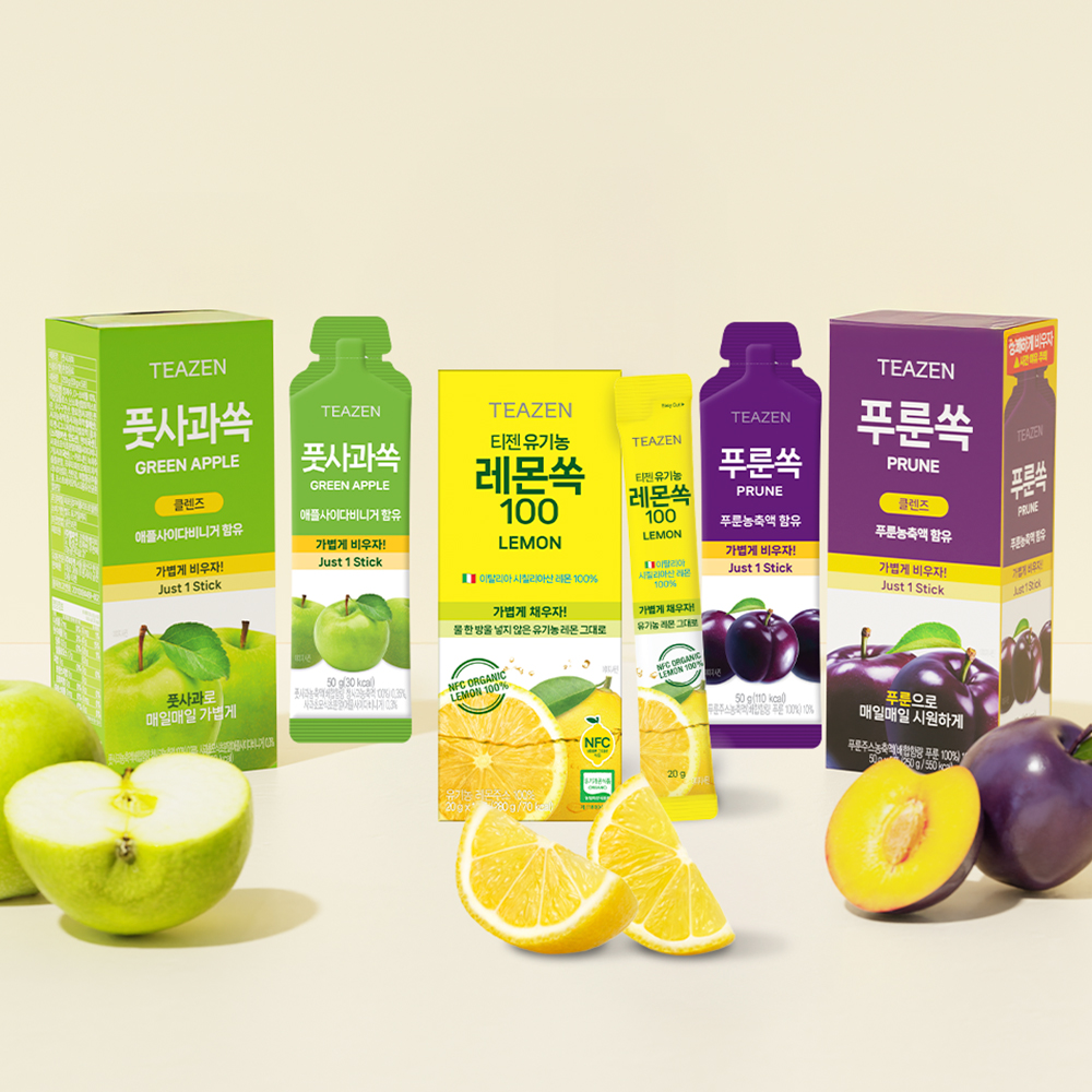 Teazen Prune and Green Apple Ssok 5 Sticks Set | OLIVE YOUNG Global