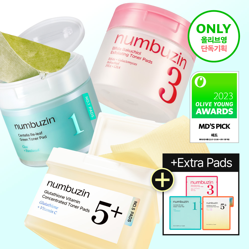 numbuzin No.1/3/5 Toner Pad 70P Set (3 Options) | OLIVE YOUNG Global