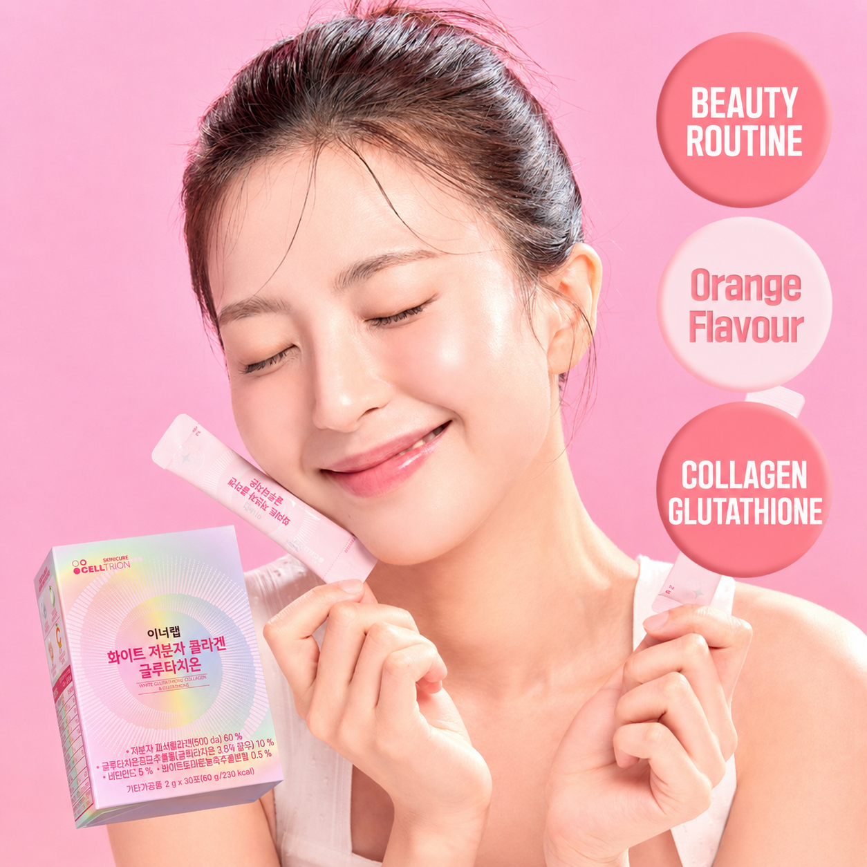INNER LAB White Low Molecular Collagen & Glutathione 30 Sticks (1-month  supply)