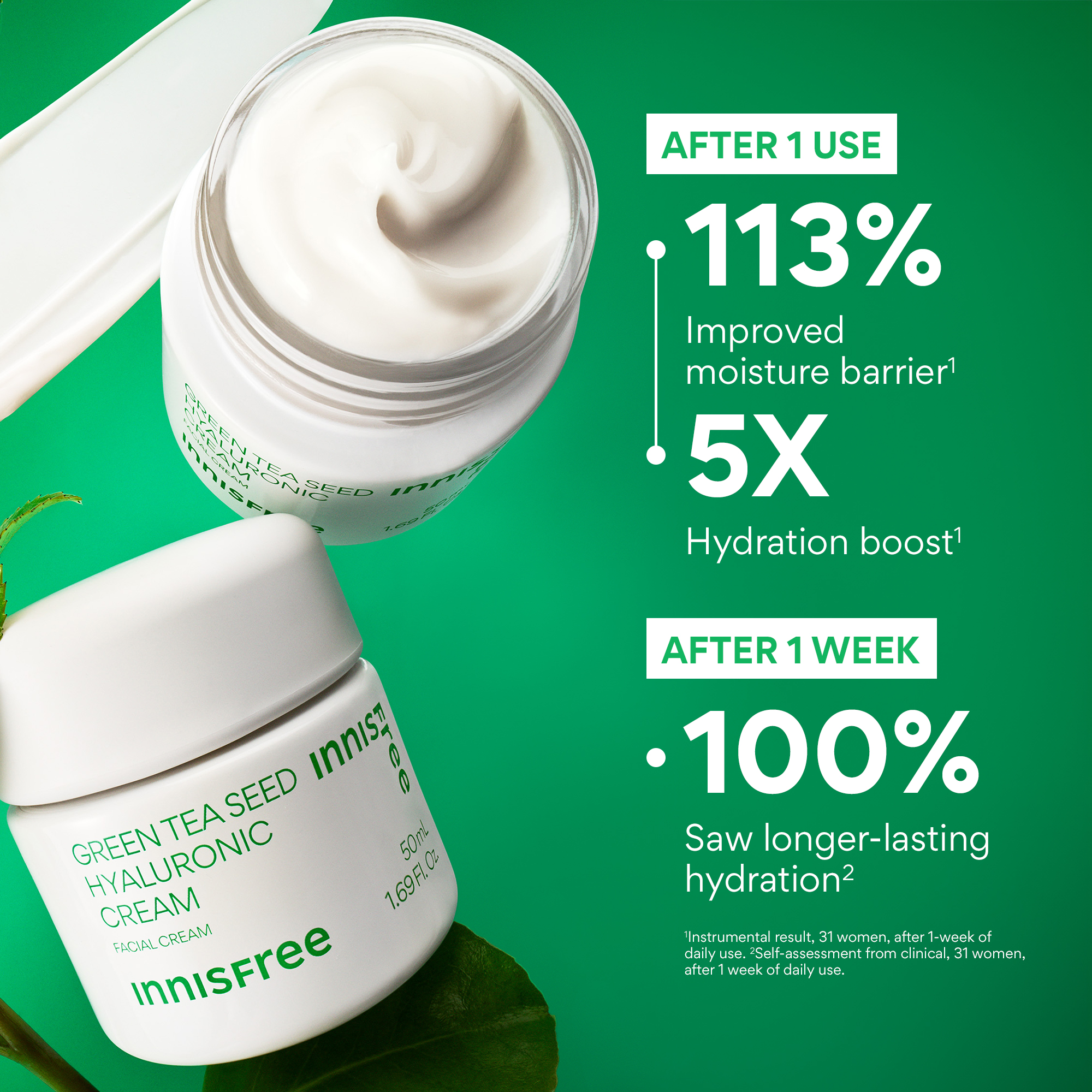 2.イニスフリー(innisfree)グリーンティーシード クリーム　3個 INNISFREE グリーンティーシードクリーム 50ml ダブル企画 | OLIVE