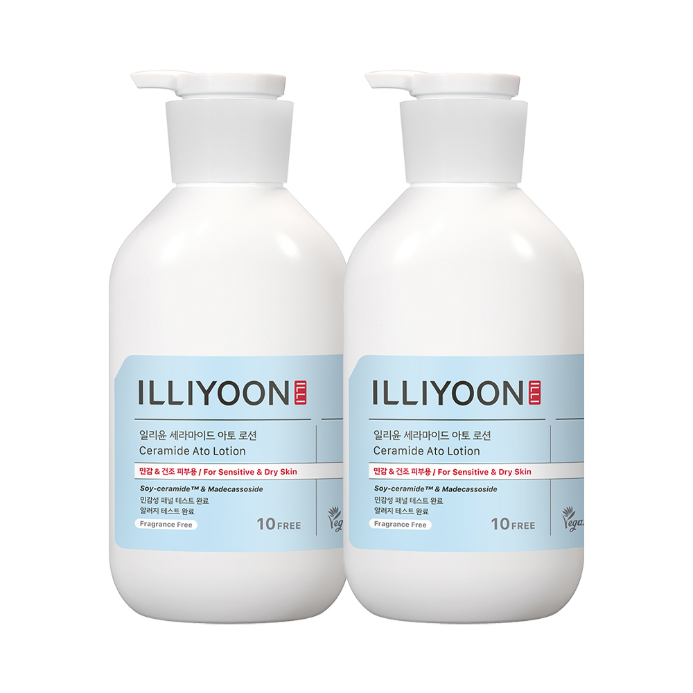 ILLIYOON Ceramide Ato Lotion Double Pack (600ml+600ml) | OLIVE