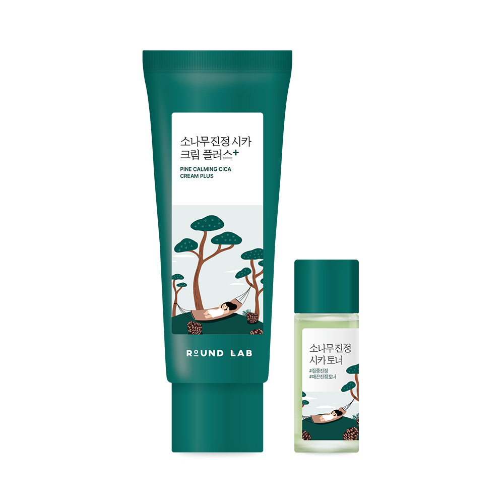 ROUND LAB Pine Calming Cica Cream Plus 60ml Set (+Toner 20ml