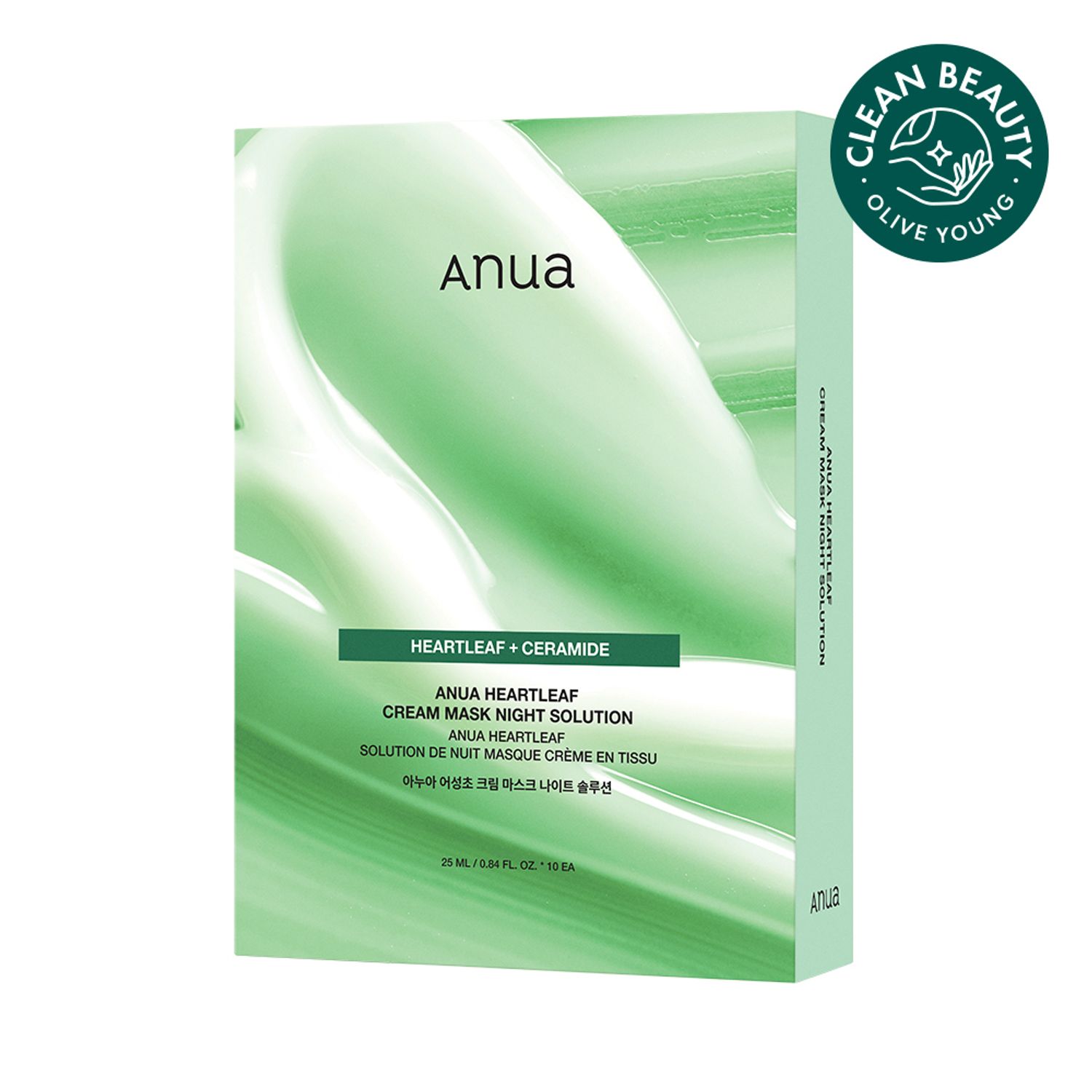 Anua ドクダミクリームシートマスクナイトソリューション 10枚 | OLIVE YOUNG Global
