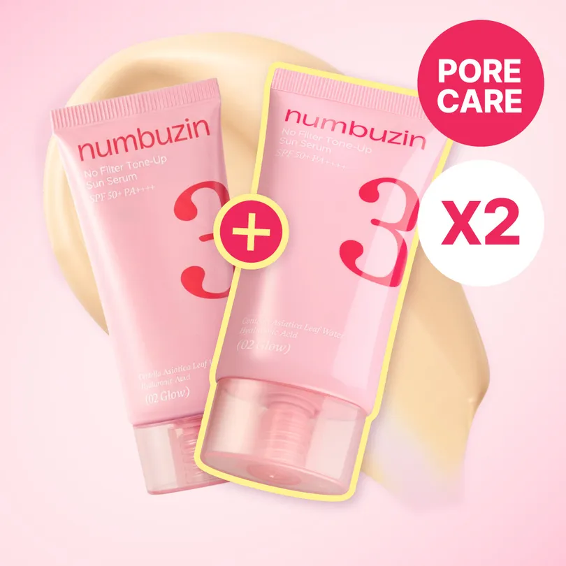 numbuzin numbuzin No.3 No Filter Tone-Up Sun Serum 50ml 02 Glow Duo Set