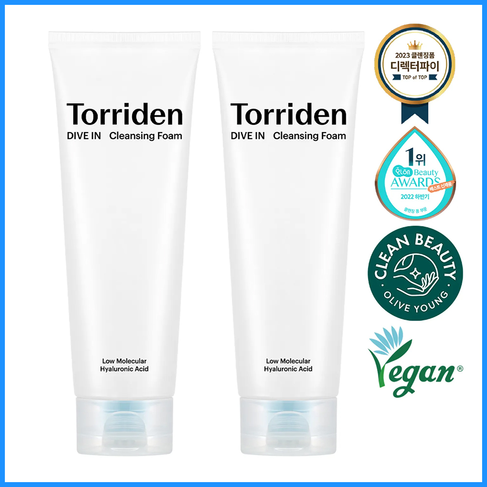 Torriden Dive In Low Molecular Hyaluronic Acid Cleansing Foam 150mL Double Set (150mL+150mL)