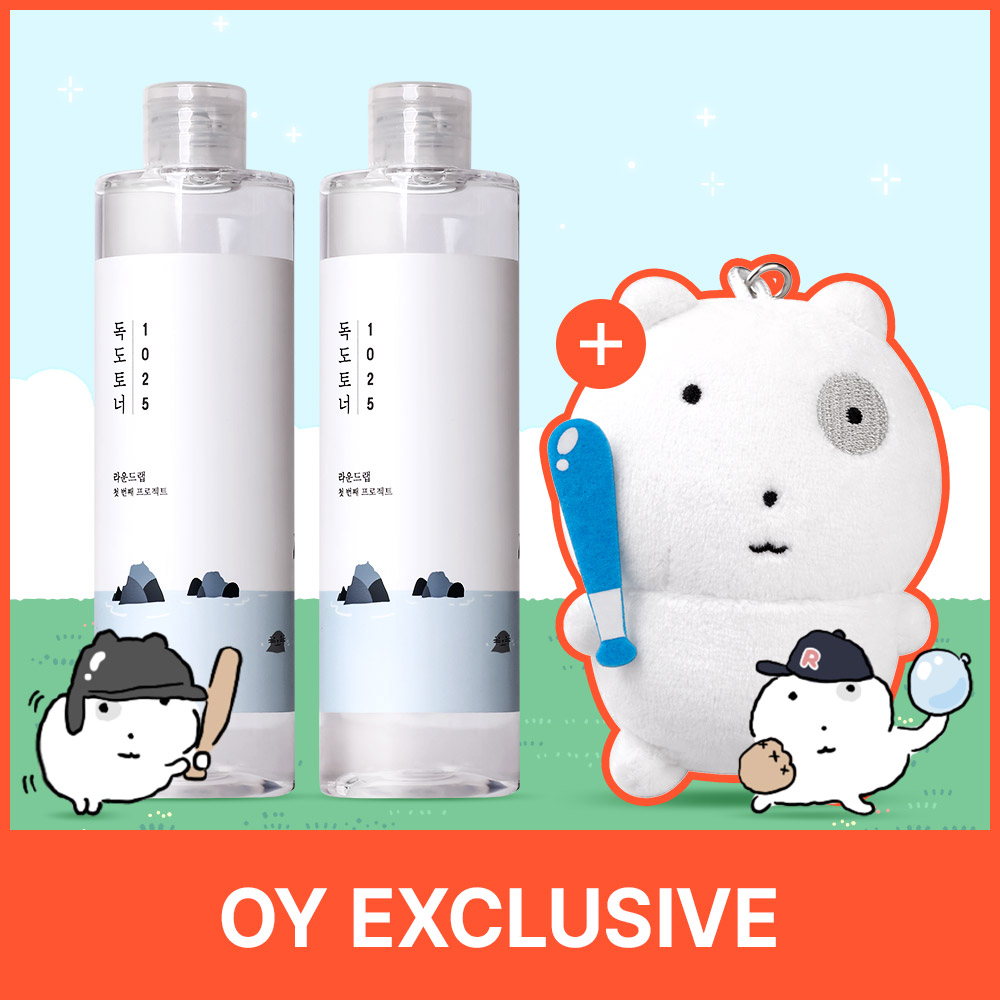 [NUNMEONGI EDITION] ROUND LAB 1025 Dokdo Toner 300ml Double Pack (+Soft Keyring)