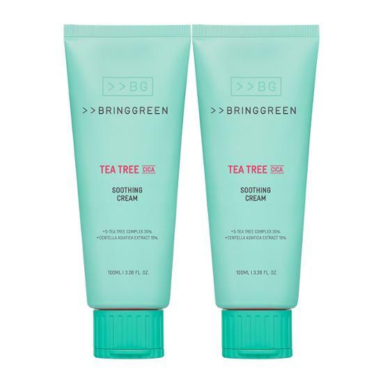BRINGGREEN Tea Tree Cica Soothing Cream+ 100mL Double Pack_NEW