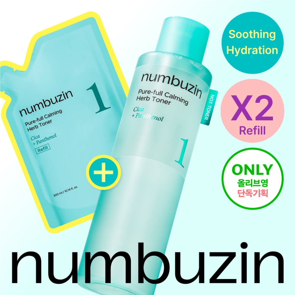 numbuzin No. 1 Pure-full Calming Herb Toner 300mL (+300mL Refill