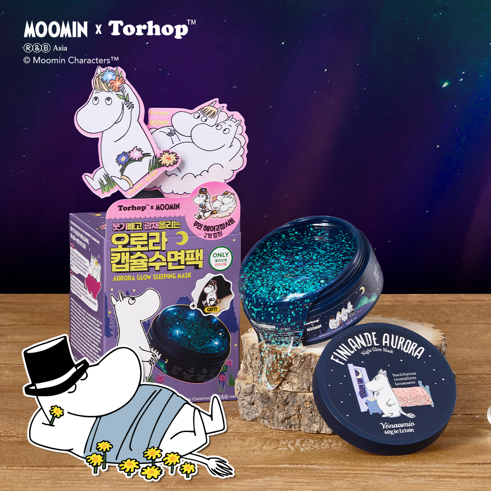 MOOMIN EDITION] Torhop Finlande Aurora Night Glow Mask 60g Set (+