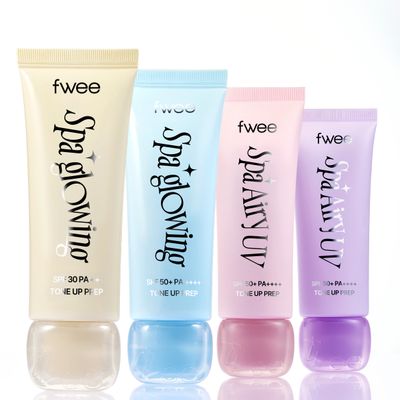 [NEW Shade] fwee Spa Glowing UV Tone Up Prep (SPF30 Semi Dewy / SPF50+ Wet Dewy&Airy) (Set/Single) (4 Shades)