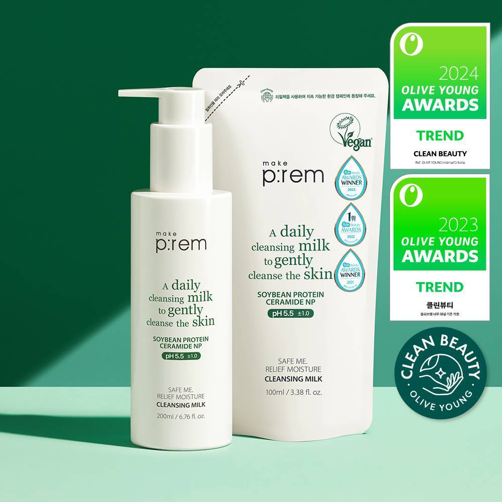 makeprem Clean Vegan Cleansing Milk Refill Special Set (200mL+